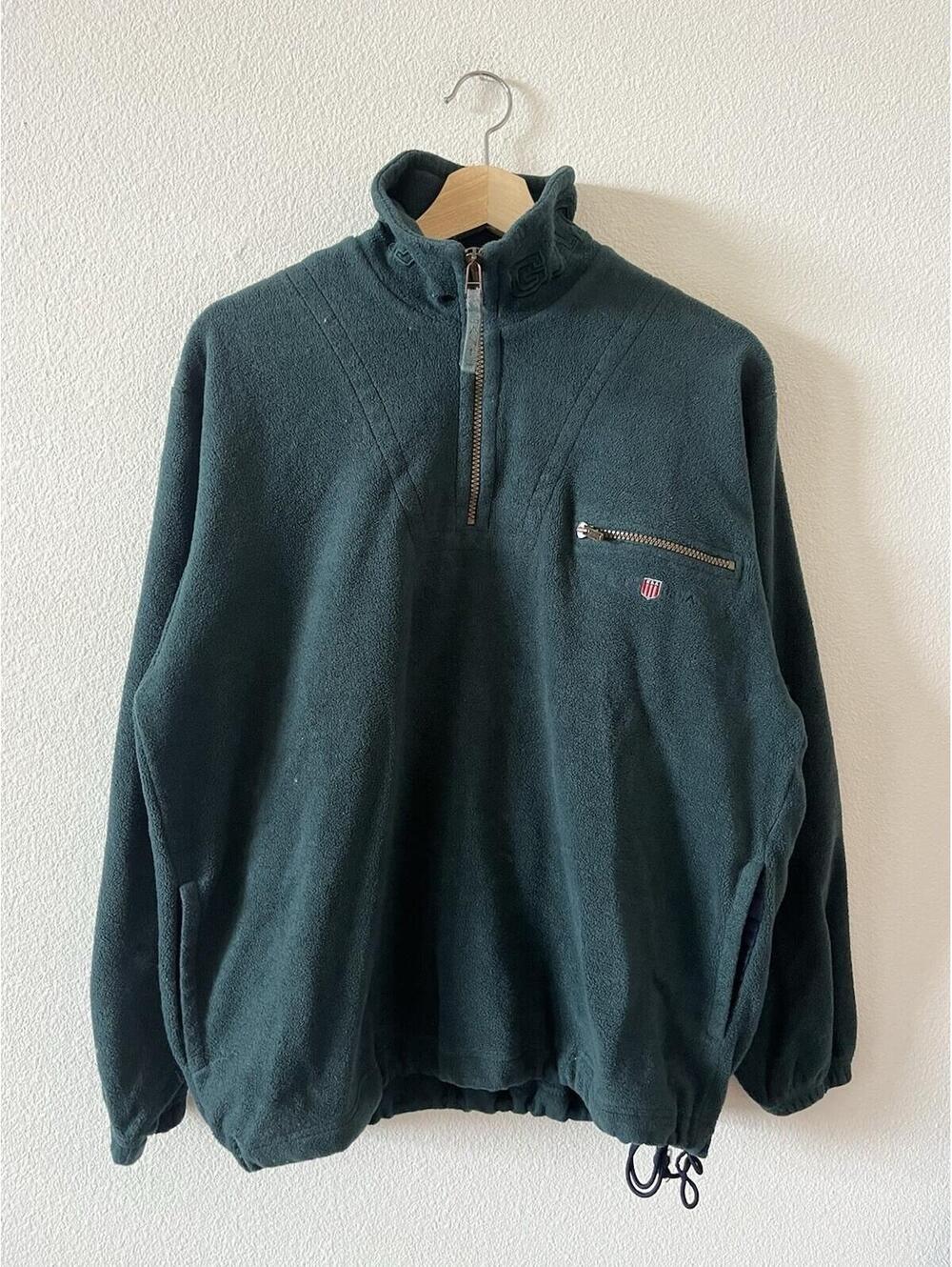 Vintage Gant USA Rugger Fleece 1/4 Zip Pullover Small⁠